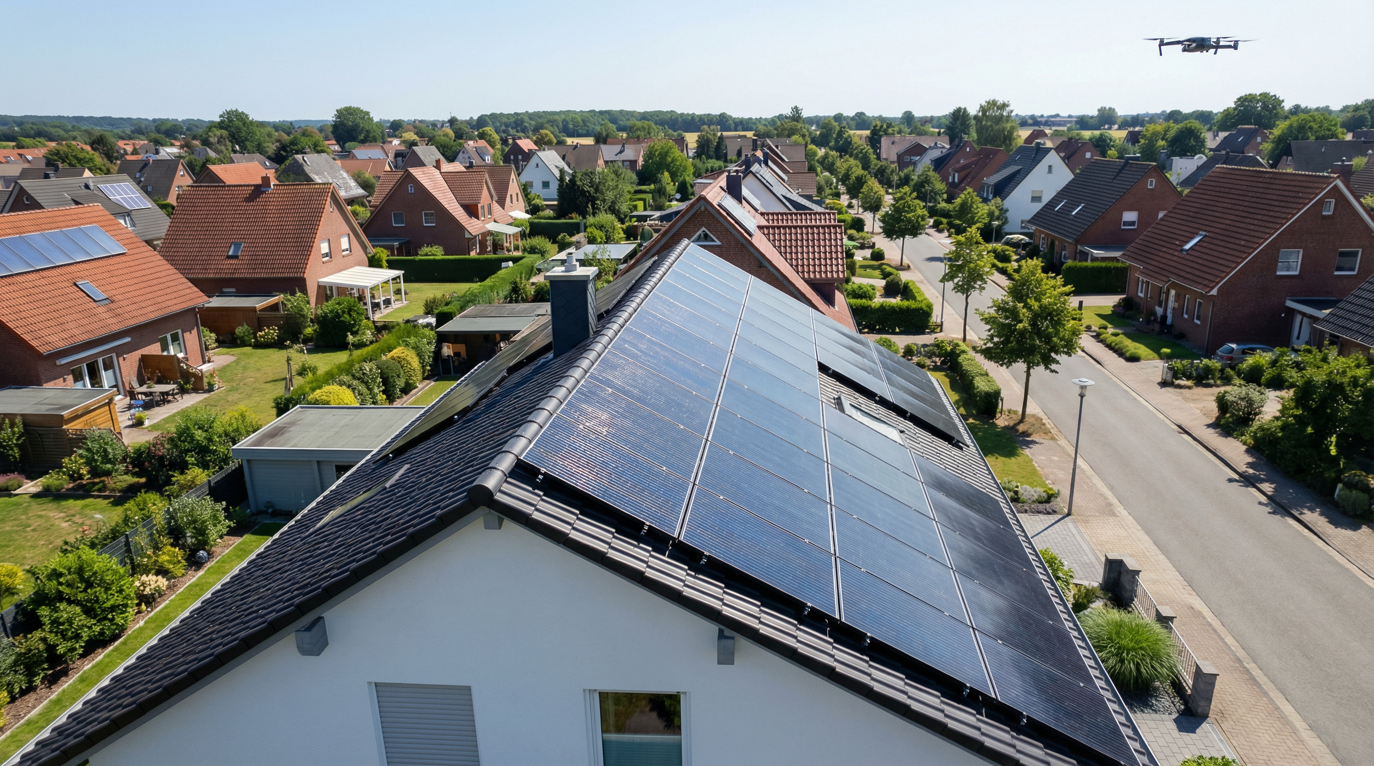 Wohnhaus-Solaranlage